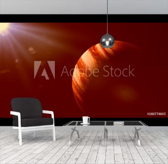 Picture of The planet Jupiter lit by the Sun